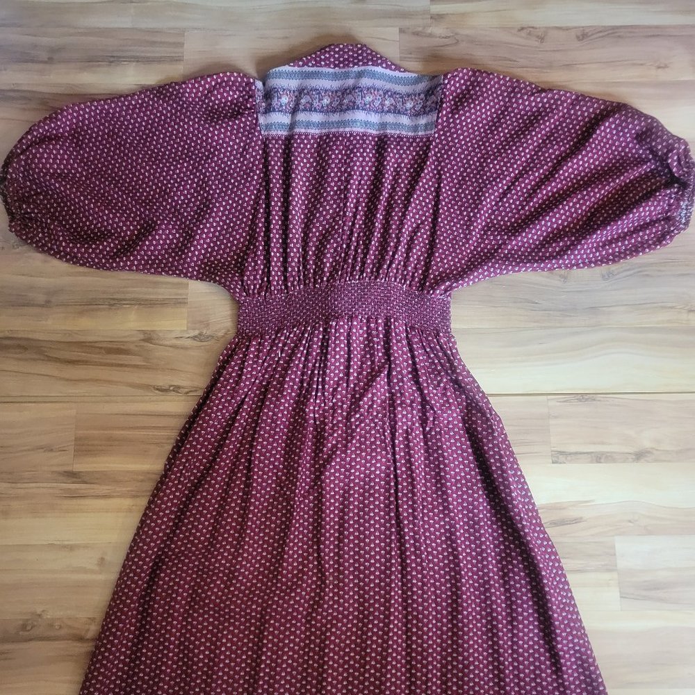 Vintage 70s Boho Peasant Dress - Picture 4 of 11